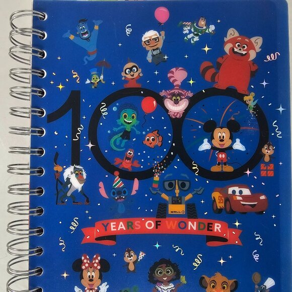 Disney Pixar 100 Years Of Wonder Spiral Journal 144 Sheets Blue Cover - Picture 3 of 12